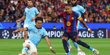 Barcelona thrashes Feyenoord in Champions League