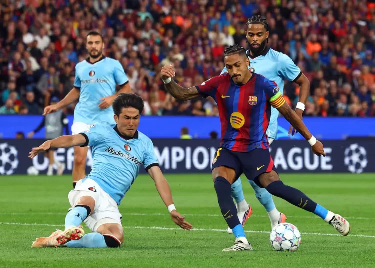 Barcelona thrashes Feyenoord in Champions League 10 - Egyptian Gazette
