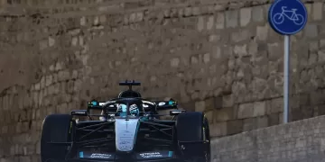 Verstappen denies Russell Azerbaijan practice clean sweep