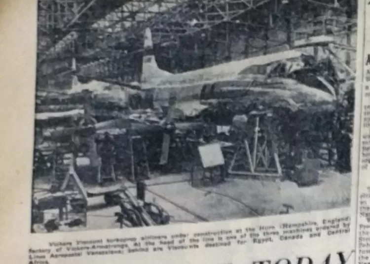 Vickers Viscounts under construction at Hurn 11 - Egyptian Gazette