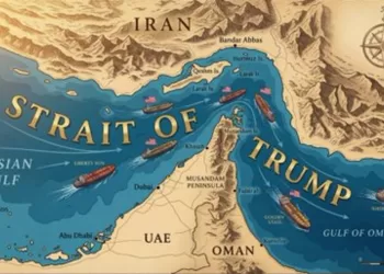 Trump posts map showing ‘Trump Strait’ off Iran