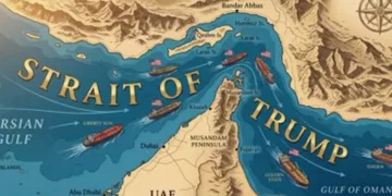 Trump posts map showing ‘Trump Strait’ off Iran