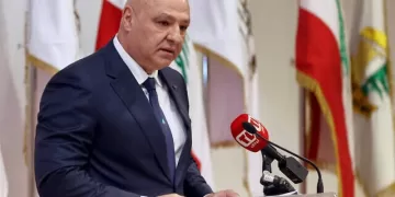 Lebanon’s president makes a rare visit to southern city