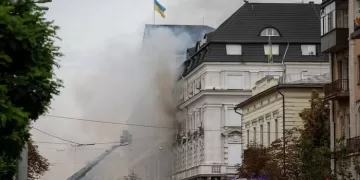 Russian drone strikes Ukraine’s security service HQ