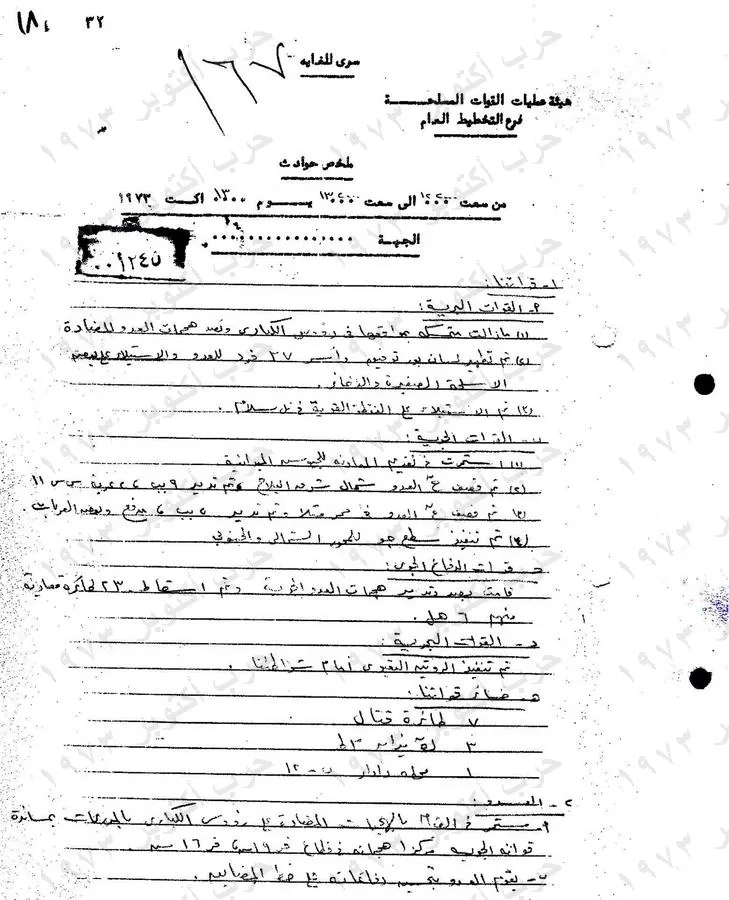Declassified records detail the planning, deception and 4 stages of fighting behind the 1973 War 24 - Egyptian Gazette Declassified records detail the planning, deception and 4 stages of fighting behind the 1973 War 23 - Egyptian Gazette