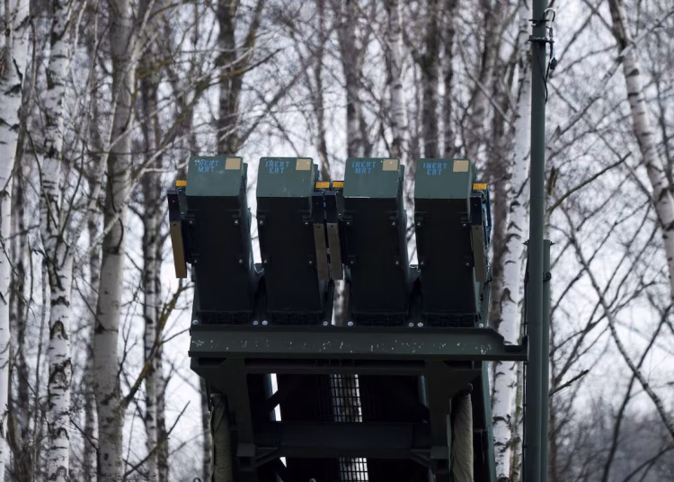 urface-to-air missile launcher of the Patriot system, newly added to the Integrated Battle Command System (IBCS) stands at an army base in Sochaczew, Poland, December 18, 2024. REUTERS/Kuba Stezycki/File Photo