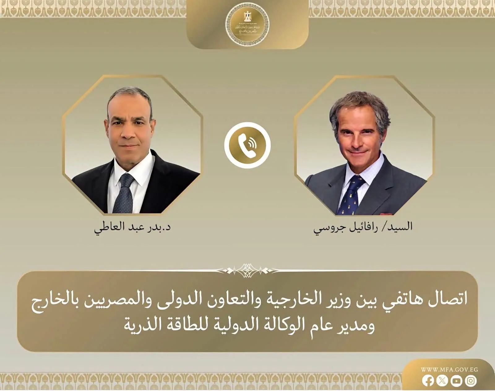 FM, IAEA director general discuss regional developments