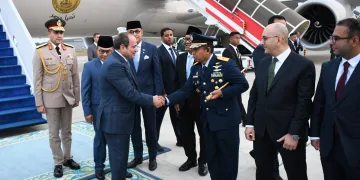 Sisi lands in Indonesia for official visit 1 - Egyptian Gazette Sisi lands in Indonesia for official visit