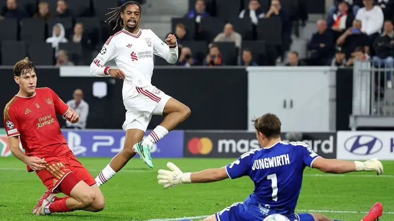 Barcola scores hat-trick as Liverpool cruise past LASK