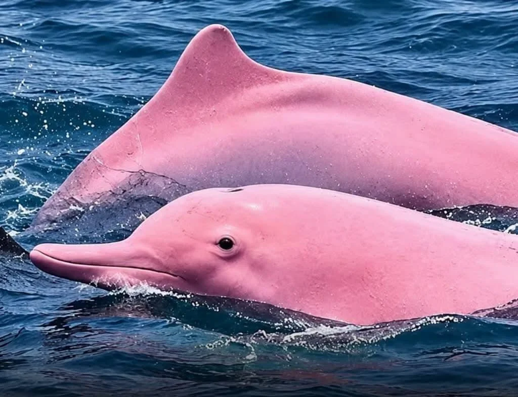 Rare pink-coloured dolphins spotted off Oman 2 - Egyptian Gazette Rare pink-coloured dolphins spotted off Oman