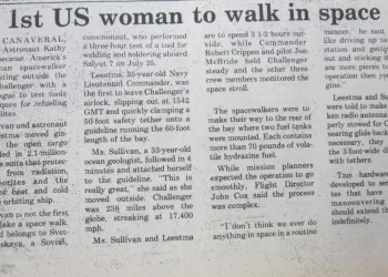 1st US woman to walk in space