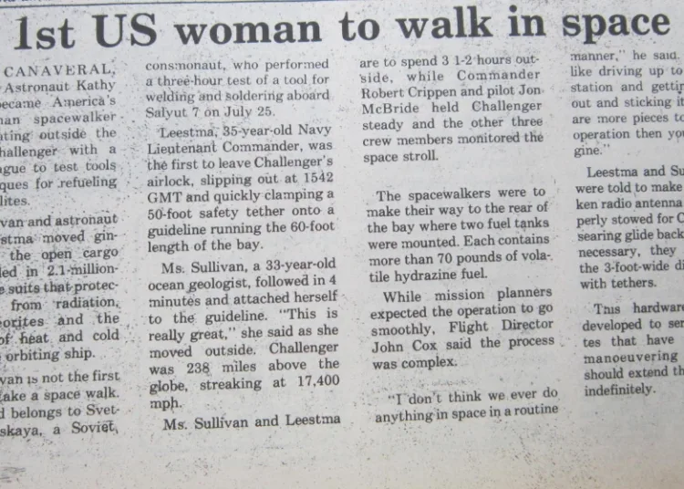 1st US woman to walk in space 13 - Egyptian Gazette 1st US woman to walk in space 12 - Egyptian Gazette