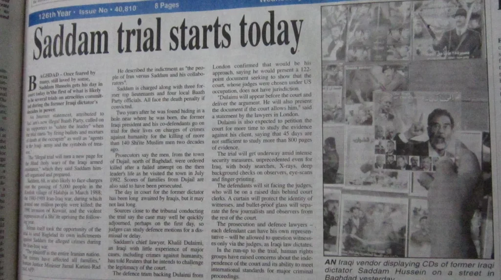 Saddam trial starts