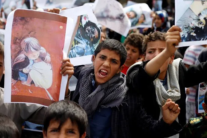 Airstrike kills 3 children in Yemen 2 - Egyptian Gazette Airstrike kills 3 children in Yemen