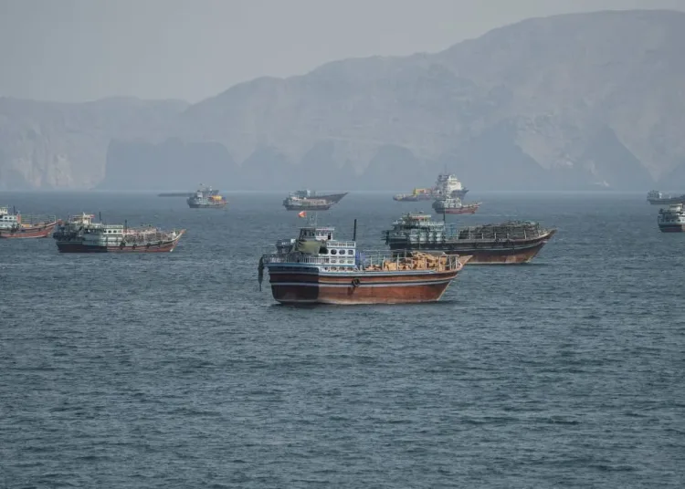 Vessels at the Strait of Hormuz, as seen from Musandam, Oman, October 2, 2026.
(photo credit: REUTERS/STRINGER/FILE PHOTO)
